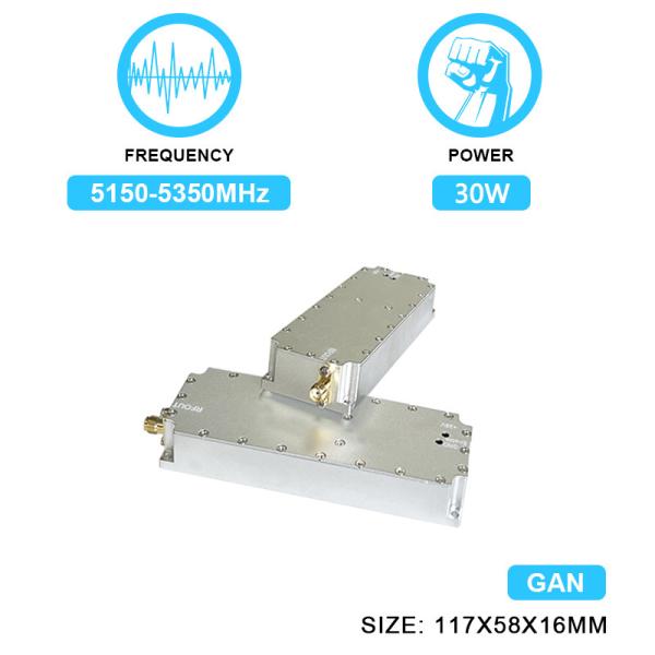 Buy Anti Drone Module 30W 5.2g Drone Anti Blocking Signal Jammer Module Antidrone With  GAN And Isolation Protector at wholesale prices