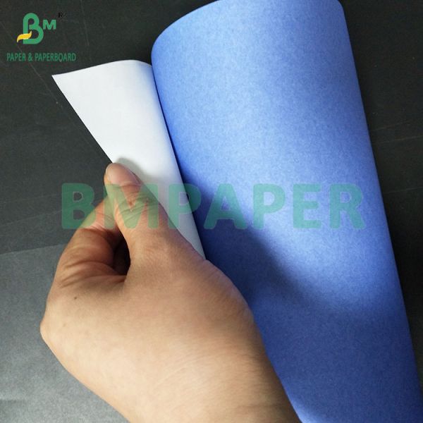 8" 20LB Single Side Purplish Blue CAD Plotter Paper 2" Core For Engineering Electrostatic Copying