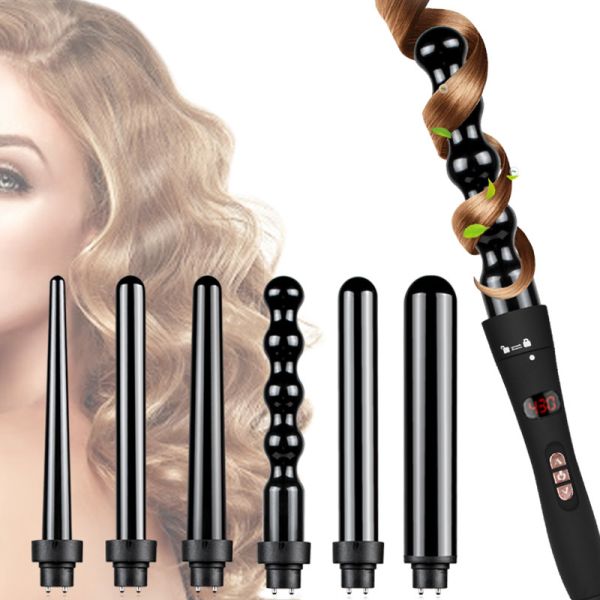 6 In 1 Interchangeable Ceramic Curling Set