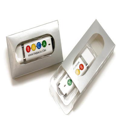Buy custom USB flash disk color paper box  USB flash drive gift packaging box with window at wholesale prices