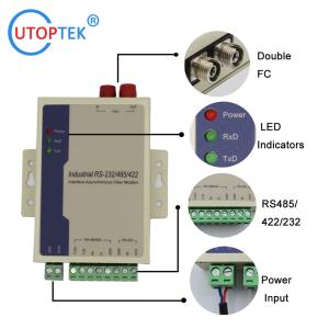 Quality RS485/422/232 to Fiber FC Modem, RS232/422 Rs485 over Fiber Converter for alarm system using for sale