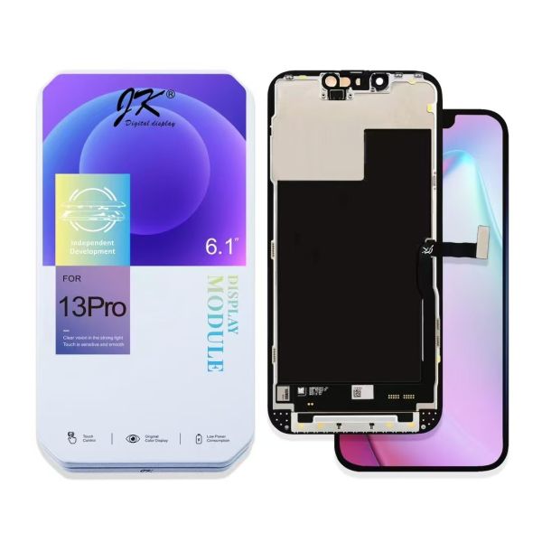JK In-Cell FHD Soft OLED Screen for iPhone 12 13 16 Pro Max 9H Hardness
