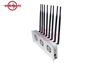 Quality Silver Color Cell Phone Signal Jammer , Mobile Phone Blocking Device Adjustable Jamming Range for sale