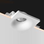 IP20 GU10 Trimless Square Recessed Lighting With Round Curve
