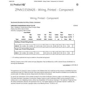 Huashengxin Circuit Limited Certifications