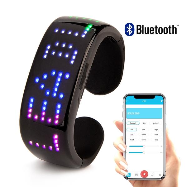 Buy Bluetooth Remote Control LED Bracelet App Programe Text Pattern at wholesale prices