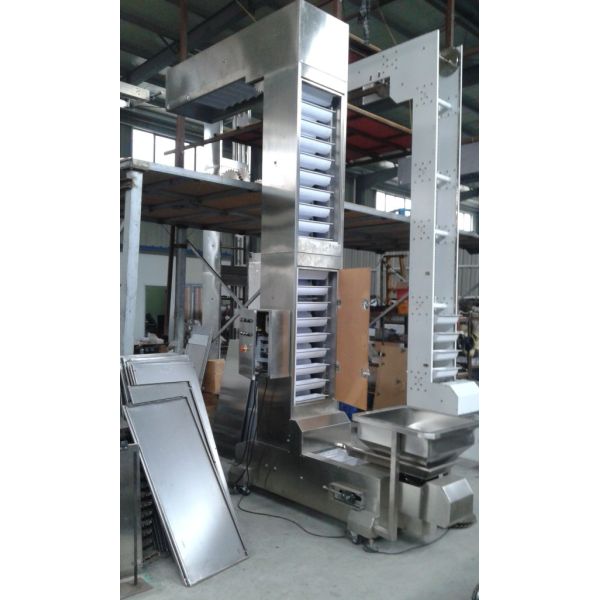 VFD Control Z Bucket Elevator With Storage Hopper