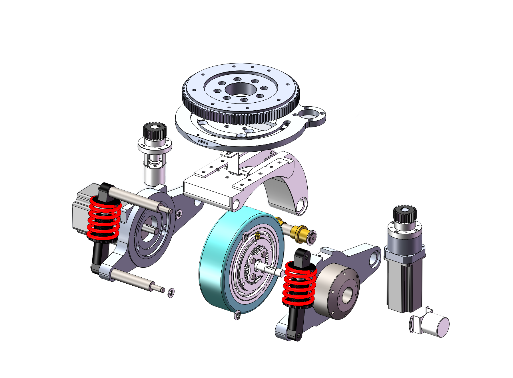 Horizontal Planetary Series Integrated AGV Drive Unit 1500W 400W