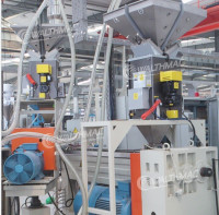 PVC PE PP Material Gravimetric Batch Blender Six Components Ingredients