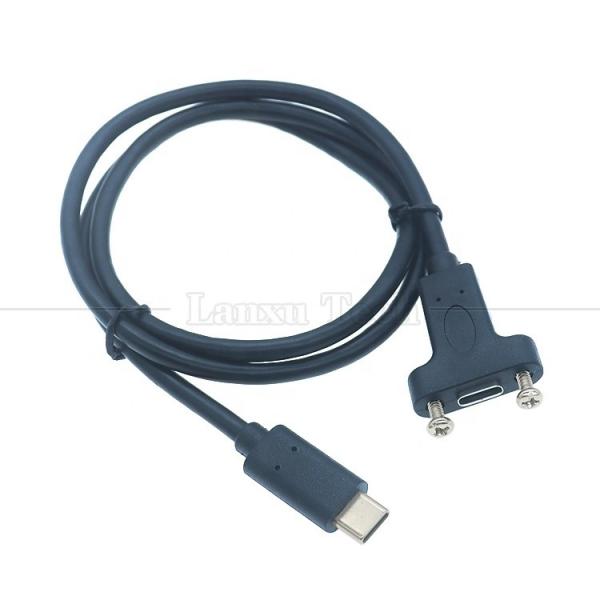 Buy Customization USB3.1 Gen2 Screw Locking Stud USB Type C 3.1 Panel Mount Extension Cable at wholesale prices