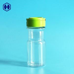 China Clear Powder Spice Jar Sifter Caps Fully Air Tight Plastic Spice Bottles on sale