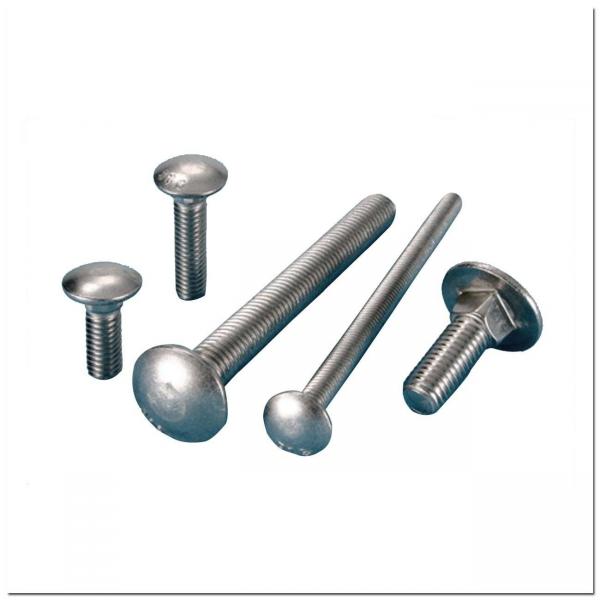 Buy DIN603 Galvanised Steel Bolts , Exterior Carriage Hardened Carriage Bolts Chrome at wholesale prices
