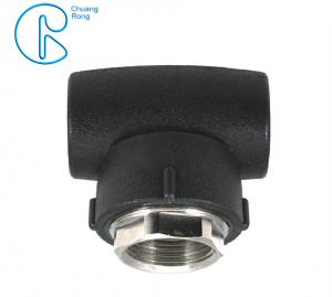 China HDPE Socket Fusion Fittings Female Tee PE100 PN16 SDR11 For Industrial Liquids Transportation on sale