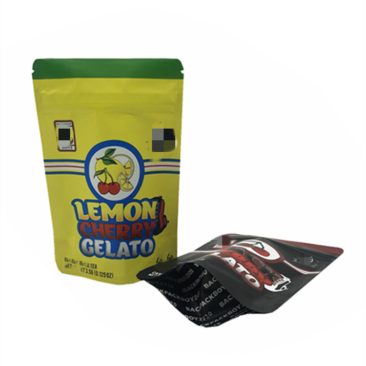 Doypack Digital Printed Stand Up Pouches FDA Soft Touch Mylar Bag