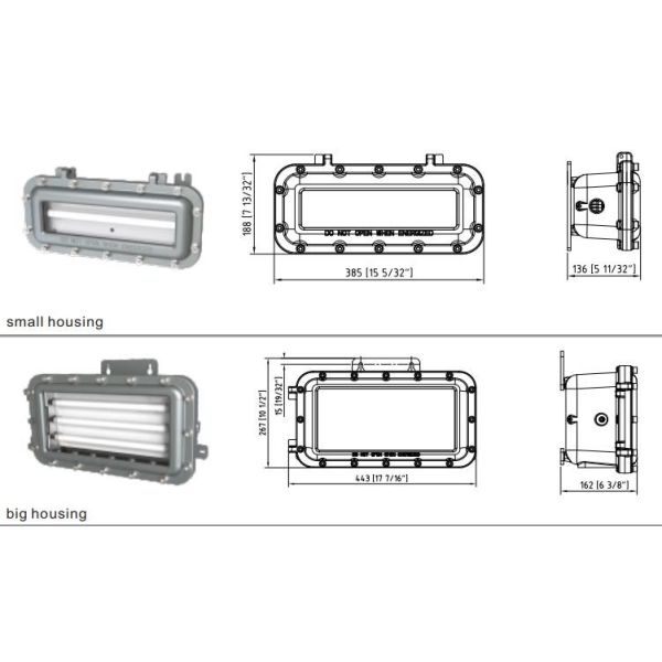 IP66 LED Exit Emergency Light DC12-36V For Dangerous Place