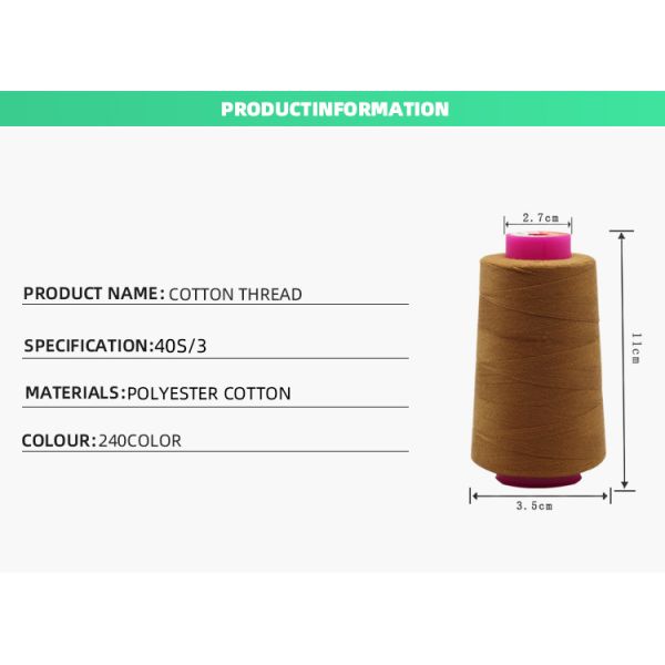 100% Polyester Sewing Thread 40/2 for Chemical Resistance and 7 Days Sample Order Lead Time