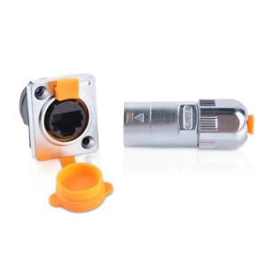 China RJ45 8P8C Waterproof IP65 Plug Panel Mount Socket Network Cable Connector on sale
