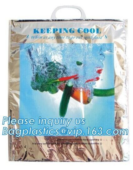 reflective Thermal Plastic handle portable aluminum epe foam Insulation bag cool bag,aluminum film lunch Thermal food pi