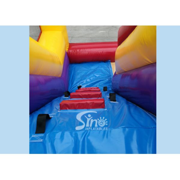 Circus Clown Themed Inflatable Fun City Amusement Park With Slide Inside For Kids