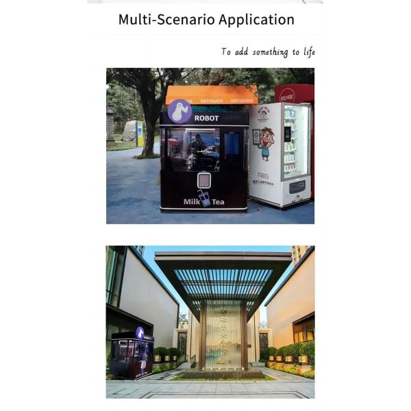 Robot Barista Vending Machine for Coffee and Bubble Tea with 6 Flavors