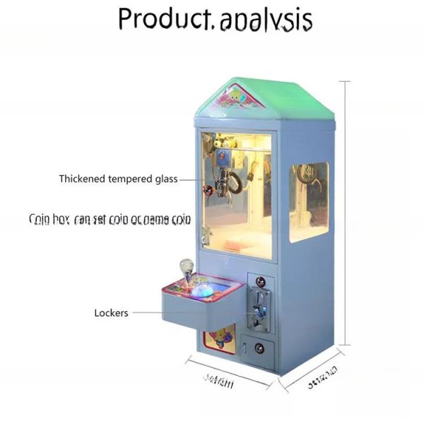 Dreamland Coin Operated Game Cheap Crane Claw Machine Arcade Mini Claw Machine With Bill Acceptor for sale
