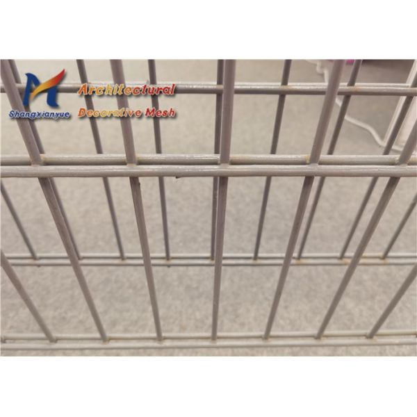 White Metal Wire Mesh Fence 100mm 50mm 868 Twin Wire Mesh Fencing