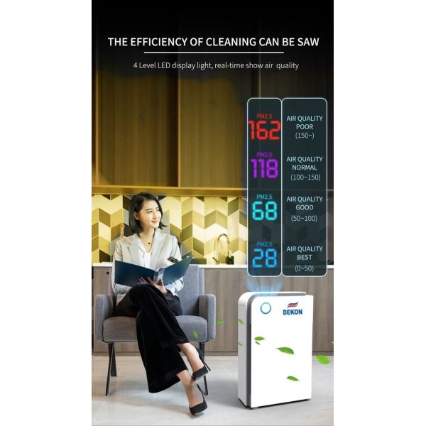 UVC Air Purifier and Air Sterilizer 2 in 1 model DEKON AIR PURILIZER P30A=air purifier and air purifier combined unit