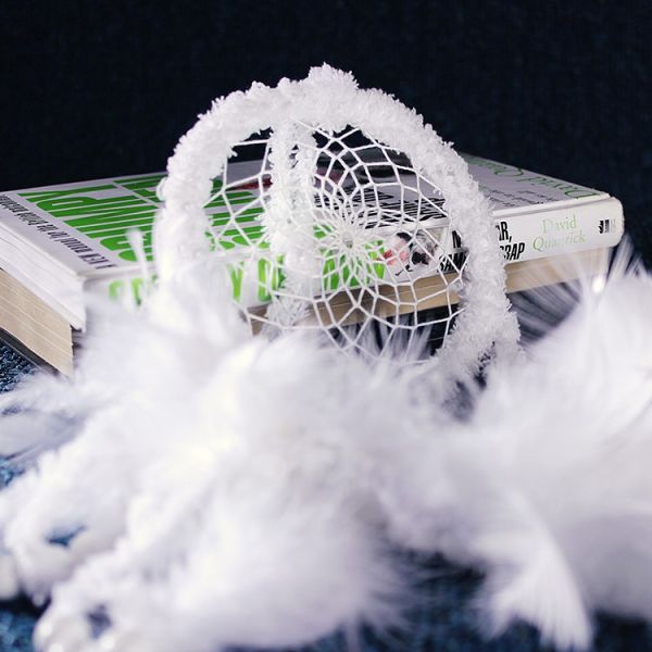 New Dream Catcher with Purple Floral Feather Car Wall Hanging Decor Ornament Crafts