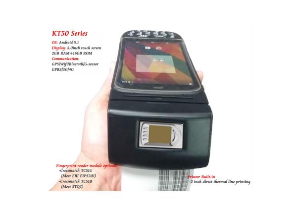 Buy High Speed USB Fingerprint Scanner Built in Thermal Printer for Attendance Security at wholesale prices