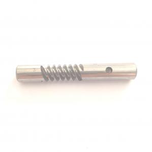 Quality 54mm Length Polish Worm Gear Shaft For Industrial Lifting Machinery for sale