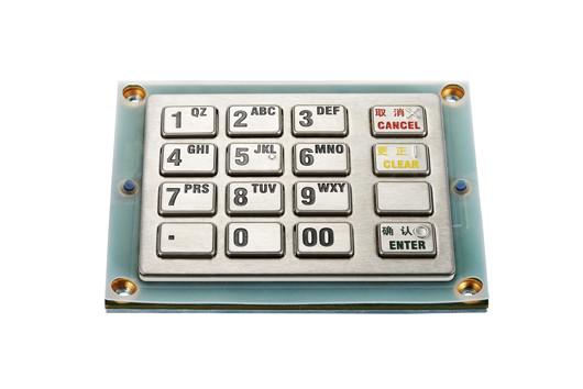 Buy PCI EPP Stainless Steel Keyboard , Encrypting PIN Pad For Password Input On ATM Machine at wholesale prices