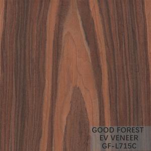 Quality Engineered Veneer Santos Rose Wood Crown Cut Customized Service for sale