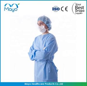 China Wholesale Nonwoven SMS Spunlace Medical Disposable Sterile Surgical Gown on sale