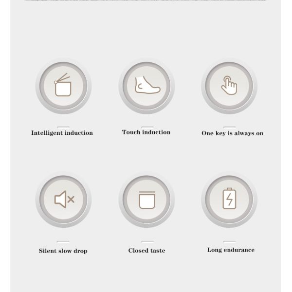 Household Light Luxury Living Room Smart Garbage Can High Appearance Level Kitchen Toilet Toilet Automatic Sensing Garbage Can