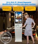 Tickets Queue Printing Touch Screen Kiosk With QR Code Scanner NFC Finger Prints