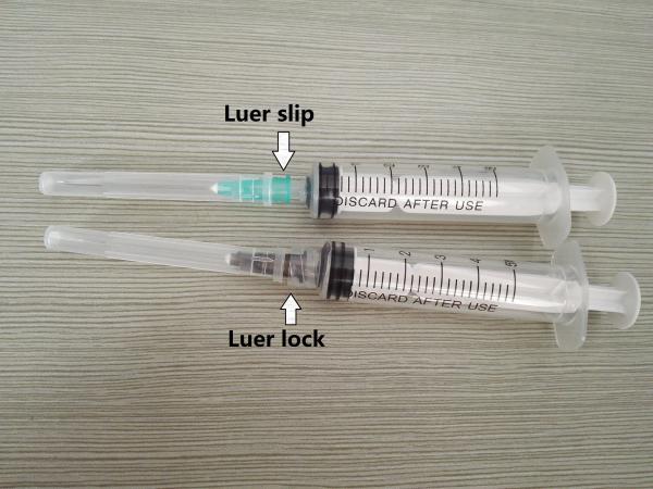 Buy 0.2ml 0.5ml 2ml Luer Lock Luer Slip Two Part Syringes With White Transparent Plunger at wholesale prices
