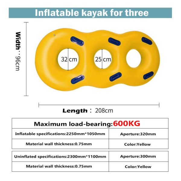 Adults Kids Double Swimming Ring Water Pool Floating Tube For Water Park