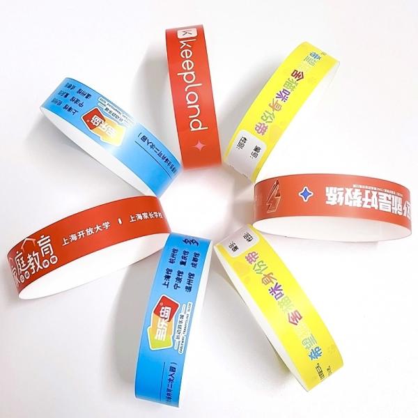 Buy Full Color Waterproof Tyvek Wristbands with Sequential Numbering/Barcoding at wholesale prices