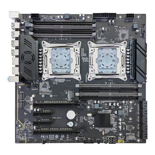 Buy Intel X99 Computer Motherboard AI computing DUAL Cpu Xeon E5 Quad Channel DDR4 SATA3.0 NVME M.2 Motherboard at wholesale prices