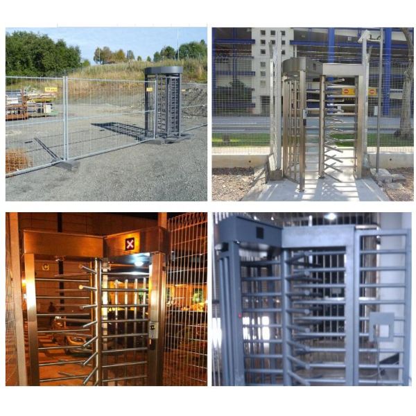 Heavy Duty Full Height Turnstile Fail Secure Prison Main Gate Automatic Security Revolving