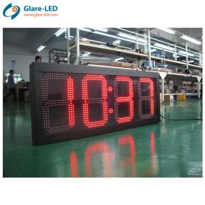 Quality Led Time And Temperature Display Signs with Brightness Control and Waterproof Design for sale