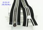 Silver Teeth Two Way Metal Zip Double Euro Type Sliders 100% Polyester Tape For