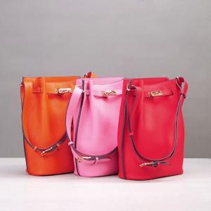 China high quality women bucket bag fashion designer bags cow hide handbags famous brand handbags popular ladies bags on sale