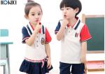 Custom School Uniforms Shirt For Boys And Girls , Summer School Uniform Clothes
