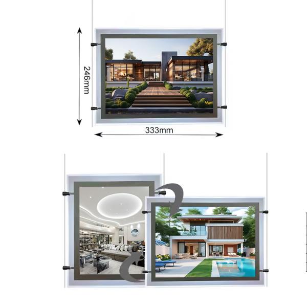 Buy Exhibition Display Ultra Slim A4 Light Box Backlit Acrylic Panel Display Crystal Light Box with Input Voltage DC12V DC24V at wholesale prices