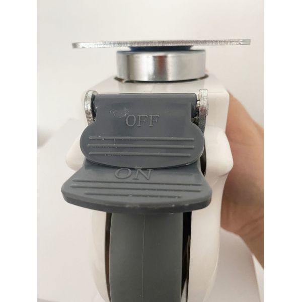 4 Inch 5 Inch Rotating Wheel Medical Bed Caster with Threaded Stem and Swivel Locking