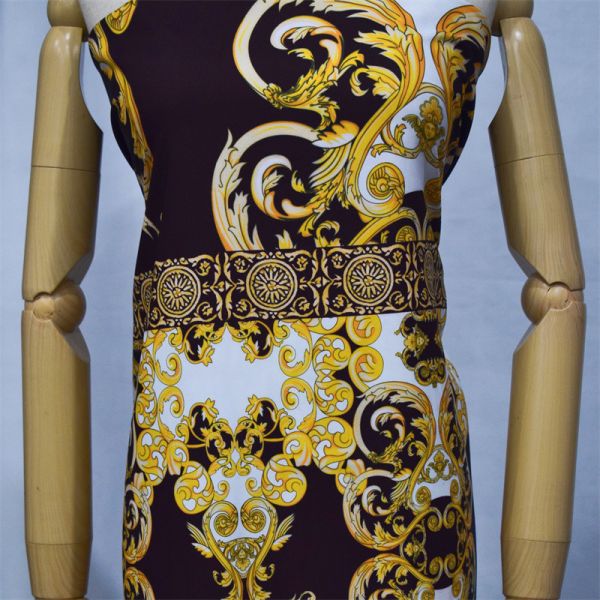 Island Style Polyester Printing Fabric 1.5m Width Custom Pattern