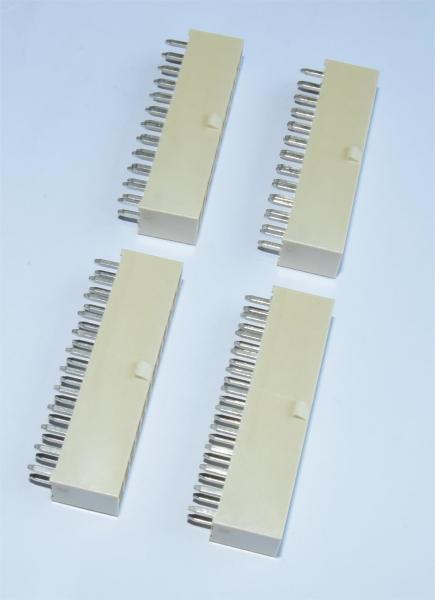 Buy Double Row 2x12P Natural Straight Pin Header with Tin Plated Pins for High-Density Connections on PCB at wholesale prices