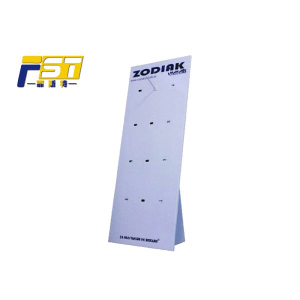 Cardboard Paper Side Wing Display , Size Customized Counter Hook Display Stand