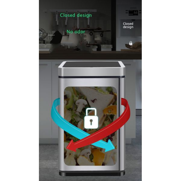 60L Touch-Free Intelligent Trash Bin Automatic Kitchen Intelligent Trash Can